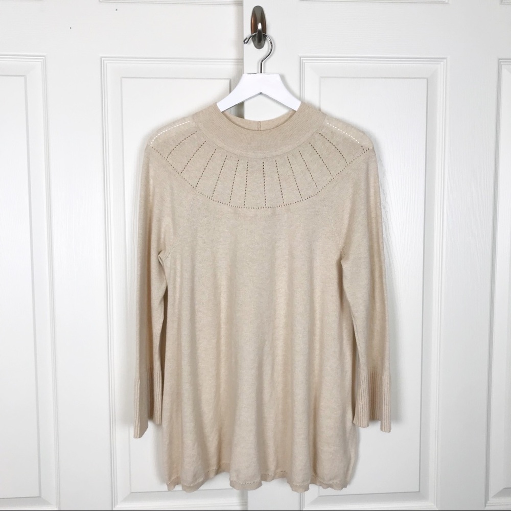 Anthropologie Rosie Neira Pointelle Detail Sweater
